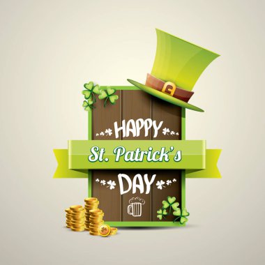 vektör mutlu saint patricks günü etiketi