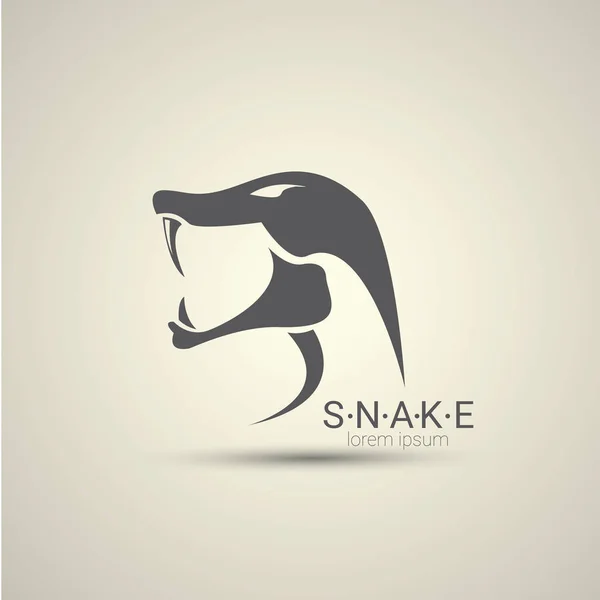 Vector boos gevaarlijke slang logo ontwerp — Stockvector