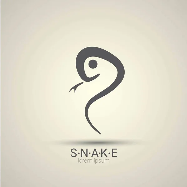 Vector boos gevaarlijke slang logo ontwerp — Stockvector