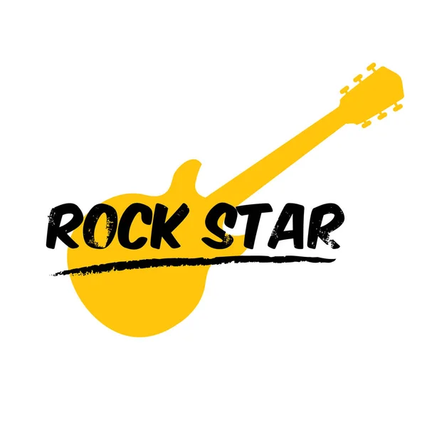 Vector hipster dibujos animados retro etiqueta estrella de rock . — Archivo Imágenes Vectoriales