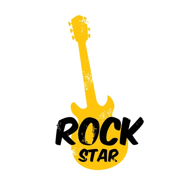 Vector hipster cartoon retro label rockster. — Stockvector