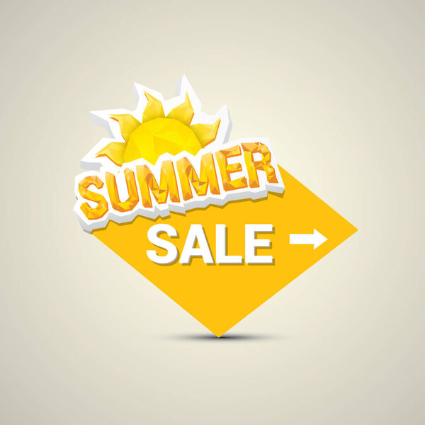 векторная летняя распродажа этикетки или стикера
