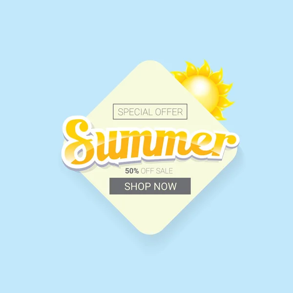 Vector zomer verkoop sjabloon banner. — Stockvector
