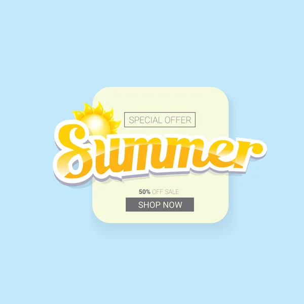 Vector zomer verkoop sjabloon banner. — Stockvector