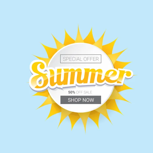 Vector zomer verkoop sjabloon banner. — Stockvector