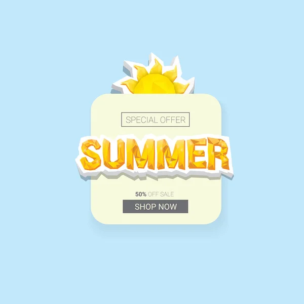 Vector zomer verkoop sjabloon banner. — Stockvector