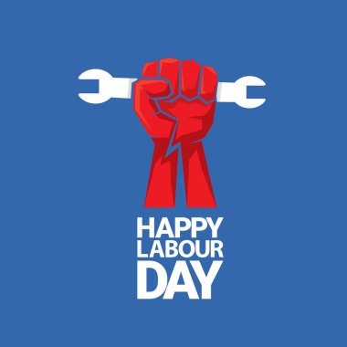 Mutlu İşçi Bayramı vektör etiket