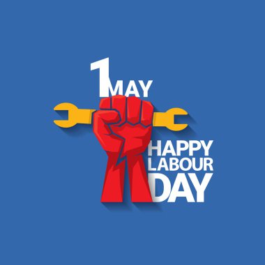 Mutlu İşçi Bayramı vektör etiket