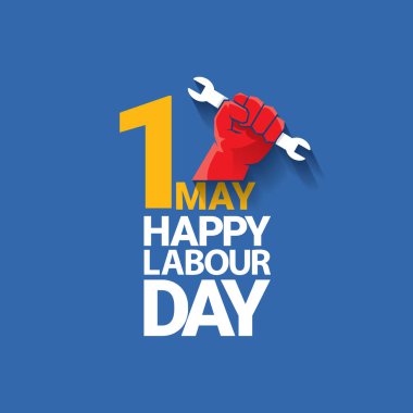 Mutlu İşçi Bayramı vektör etiket