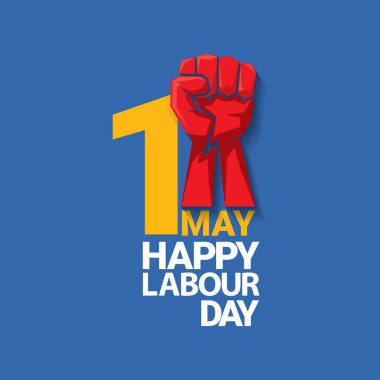Mutlu İşçi Bayramı vektör etiket