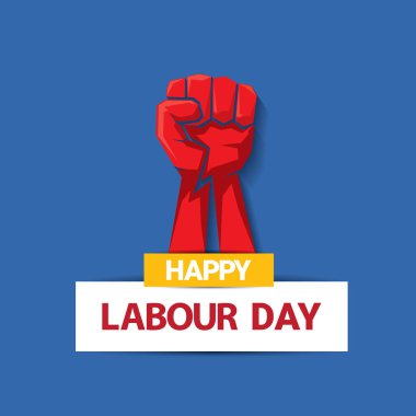 Mutlu İşçi Bayramı vektör etiket