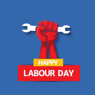 Mutlu İşçi Bayramı vektör etiket