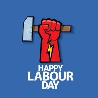 Mutlu İşçi Bayramı vektör etiket