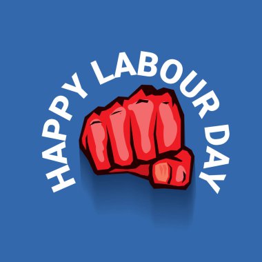 Mutlu İşçi Bayramı vektör etiket