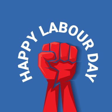 Mutlu İşçi Bayramı vektör etiket