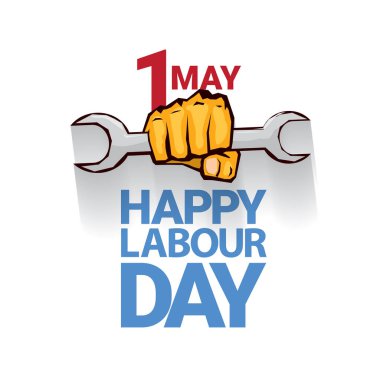 Mutlu İşçi Bayramı vektör etiket