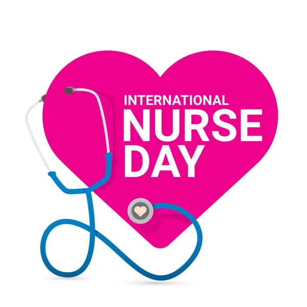 Vector international nurse day vector label — Stock Vector