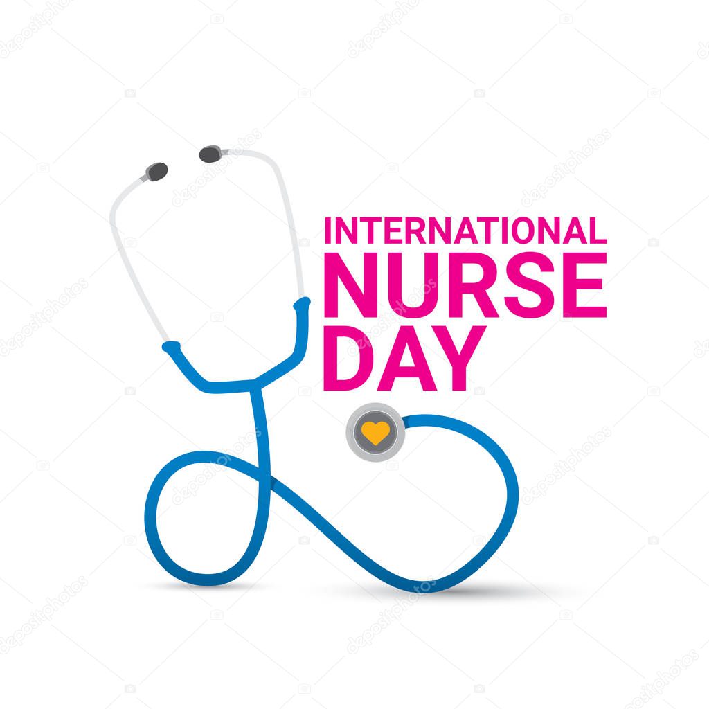 vector international nurse day vector label