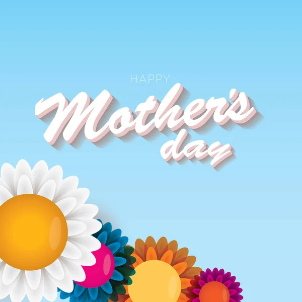 Vector happy mothers day vector greeting card — Stock Vector