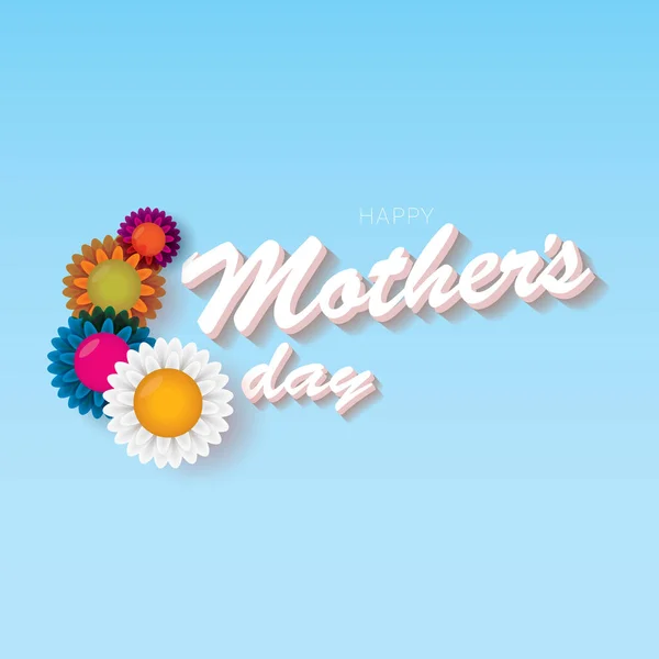 Vektor glücklich Muttertag Vektor Grußkarte — Stockvektor