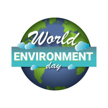 Dünya Çevre günü vektör etiket