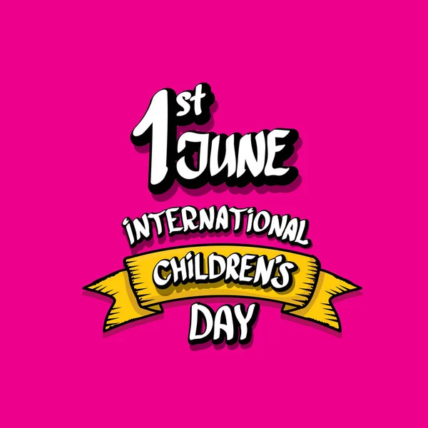 1. Juni Internationaler Kindertag Hintergrund. — Stockvektor