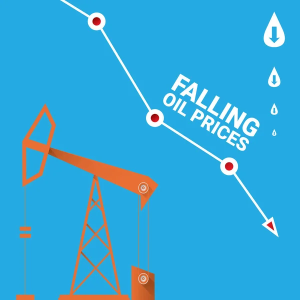 Oil price falling down graph illustration. vector Stock Vector Image by ©zm1ter 96562928