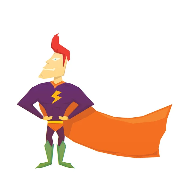 Vector funny comic super hero — Stock Vector