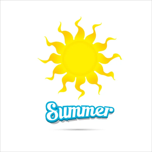 矢量夏天标签。与太阳夏天图标. — 图库矢量图片