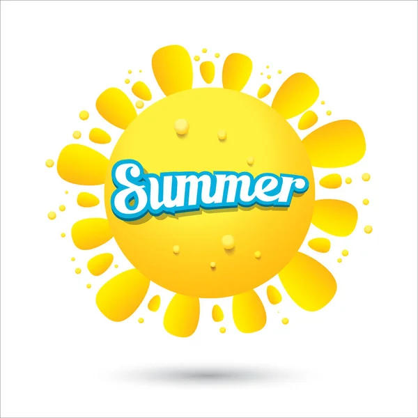 Etiqueta de verano vector. icono de verano con sol . — Vector de stock