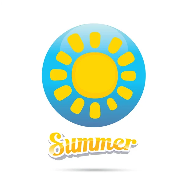 Vektor Sommer-Etikett. Sommer-Symbol mit Sonne. — Stockvektor