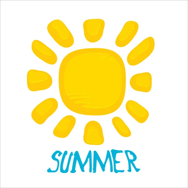 Vector sommaren etikett. sommaren ikonen med sol. — Stock vektor