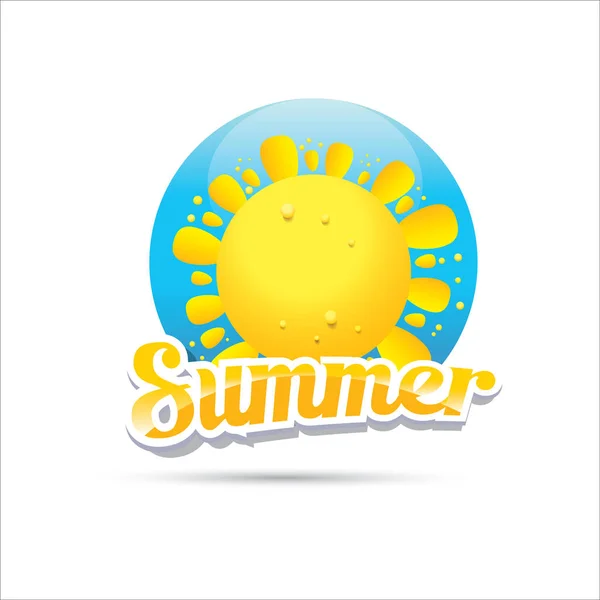 Vektor Sommer-Etikett. Sommer-Symbol mit Sonne. — Stockvektor