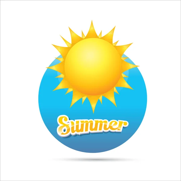 Vector zomer etiket. zomer pictogram met zon. — Stockvector