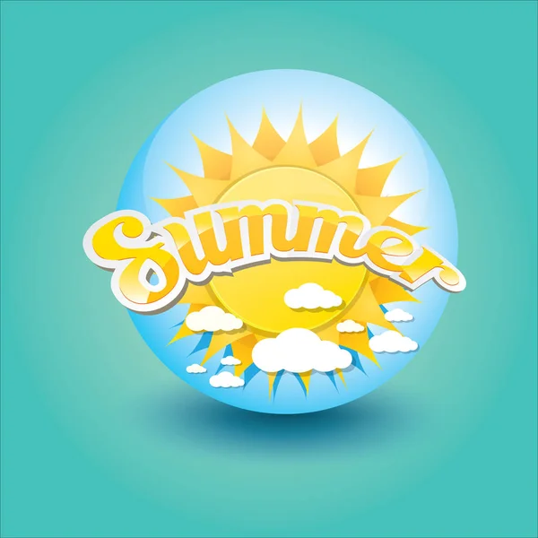 Vector summer label. summer icon with sun. — Stock Vector