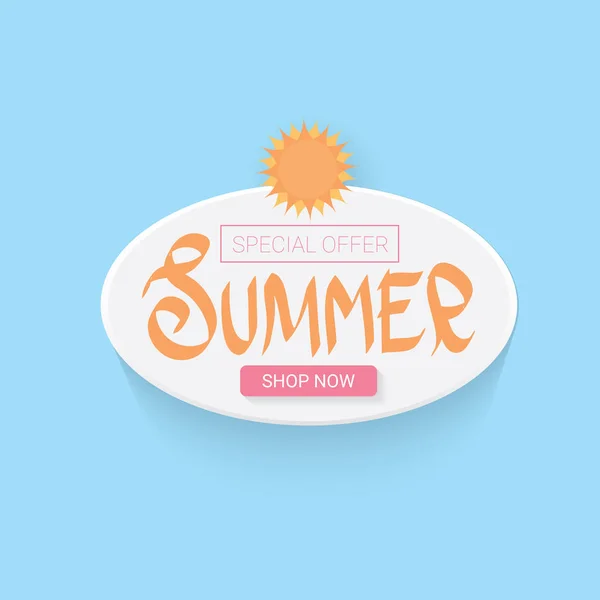 Vector summer sale template banner. — Stock Vector