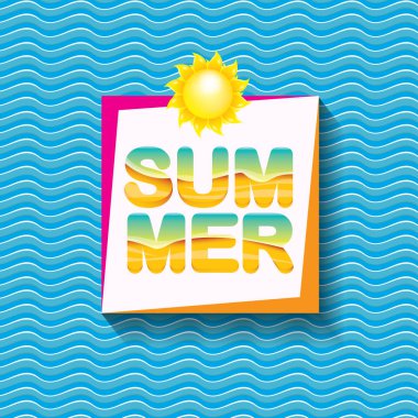 vektör yaz satış parlak etiket tasarım şablonu .