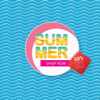 vektör yaz satış parlak etiket tasarım şablonu .