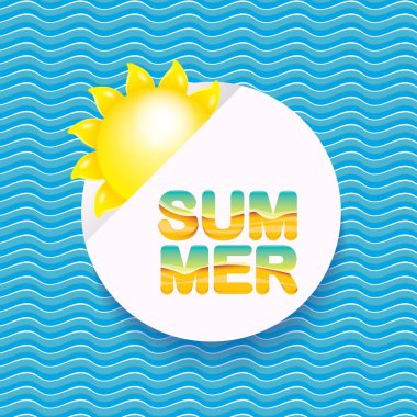 vektör yaz satış parlak etiket tasarım şablonu .