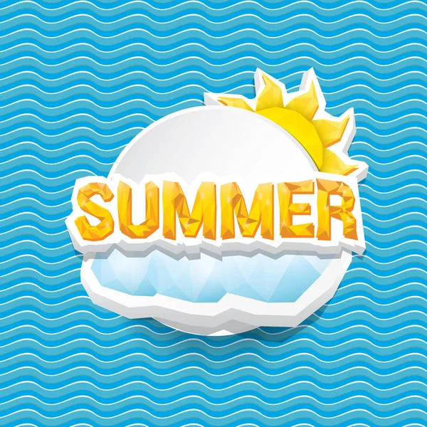 Vector summer sale bright label design template . — Stock Vector