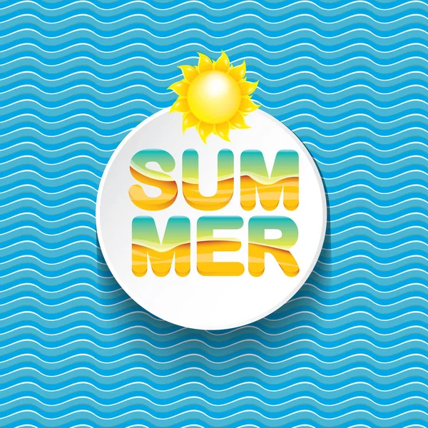 Vector summer sale bright label design template . — Stock Vector