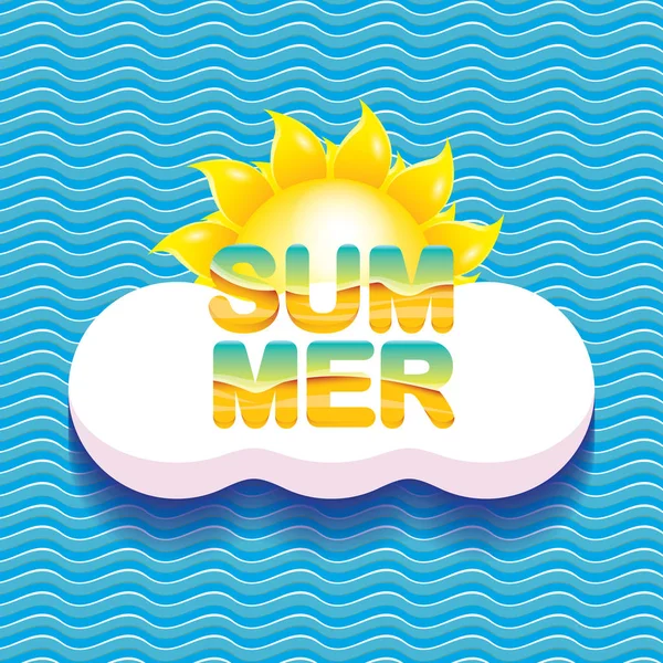 Vector summer sale bright label design template . — Stock Vector