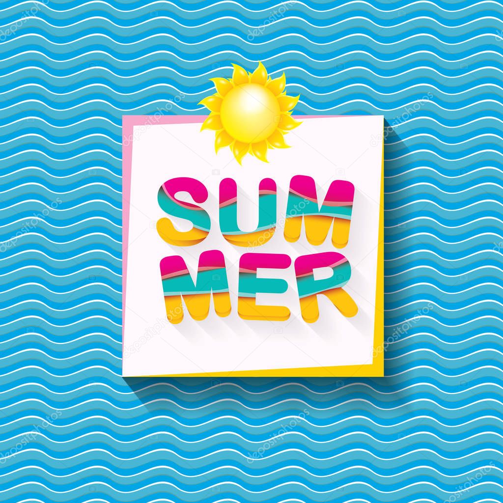 vector summer sale bright label design template .
