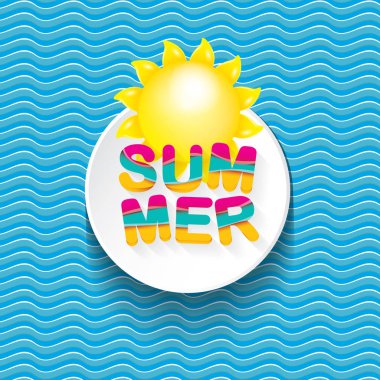 vektör yaz satış parlak etiket tasarım şablonu .