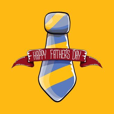 mutlu Babalar günü vektör karikatür tebrik kartı
