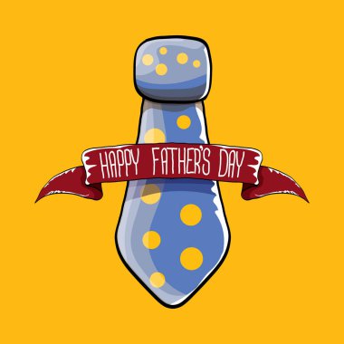 mutlu Babalar günü vektör karikatür tebrik kartı