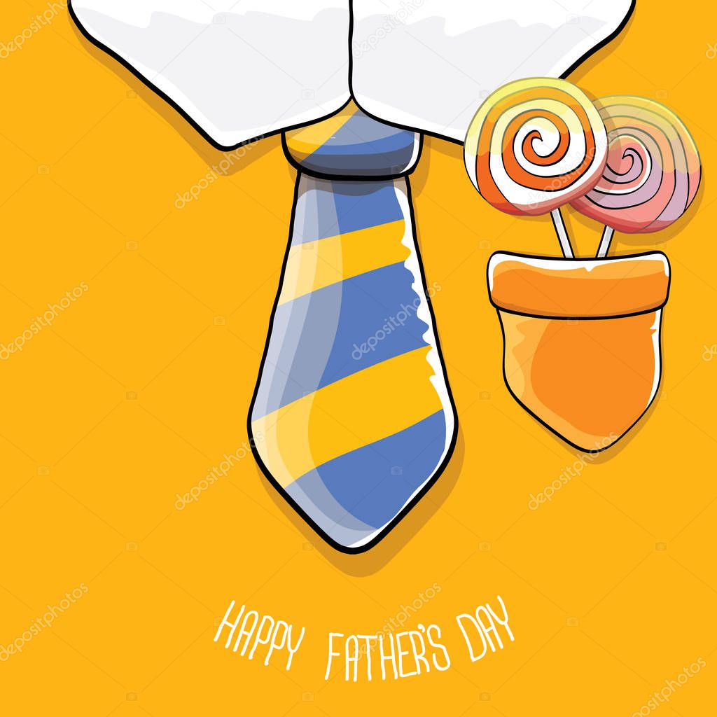 happy fathers day vector cartoon greeting card