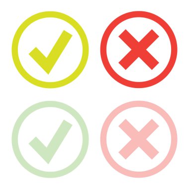 satırı yeşil onay işareti veya onay kutusunu Icons set