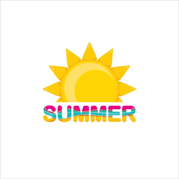 Vector zomer etiket. zomer pictogram met zon. — Stockvector