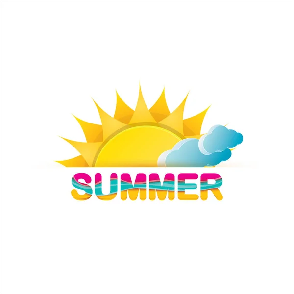 Vector summer label. summer icon with sun. — Stock Vector